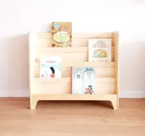 Offenes Kinder-Bücherregal aus Holz